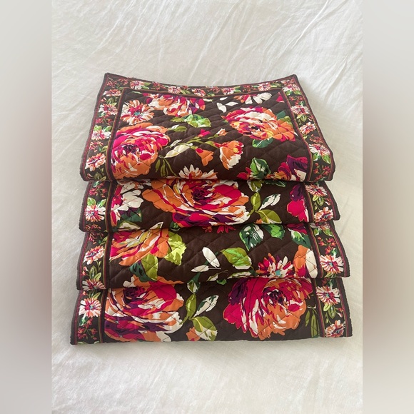 Vera Bradley | English Rose Placemats Set of 4 Floral Quilted - Picture 7 of 7